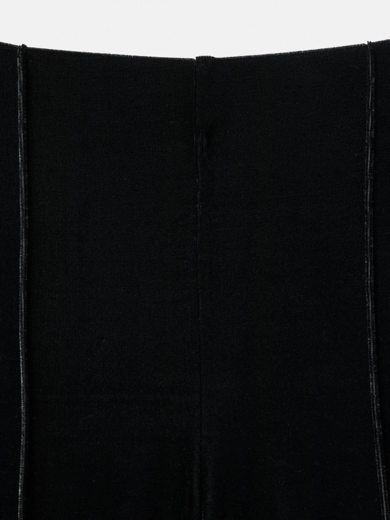 Product image 8 of 8, which shows Mango Nara Velvet Flared Trousers, Black, 5XL