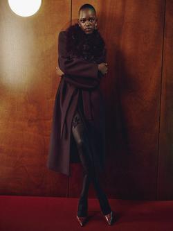 Mango Dolce Wool Rich Coat, Dark Red - view 2, Dark Red