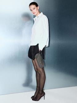 Mango Rus Crystal Embellished Shirt, Natural White - view 2, Natural White