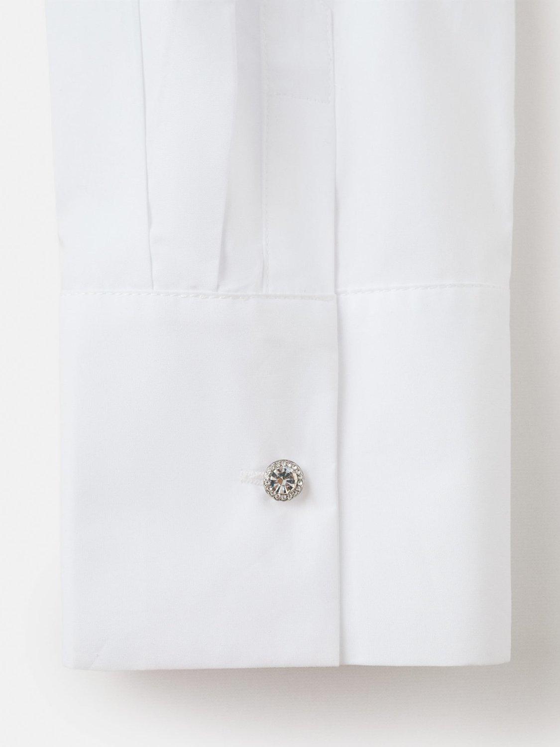 Product image 5 of 7, which shows Mango Rus Crystal Embellished Shirt, Natural White, 10