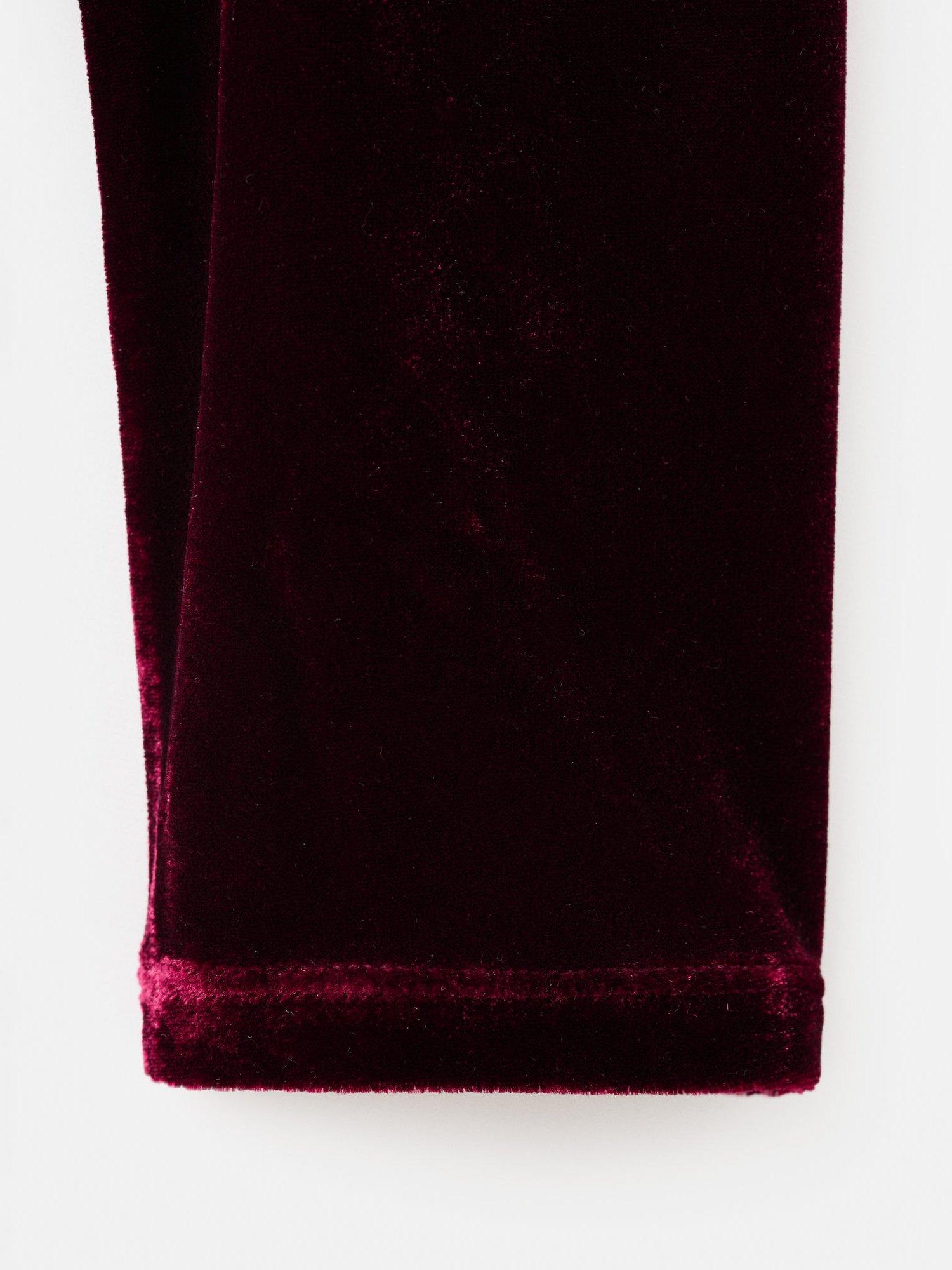 Product image 5 of 8, which shows Mango Bows Velvet Blouse, Dark Red, L