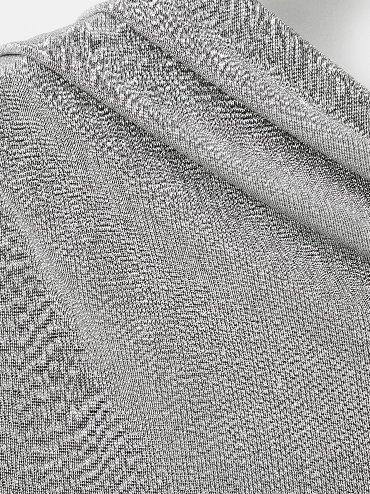 Product image 8 of 8, which shows Mango Creponi Long Sleeve Asymmetric Neck Top, Grey, L