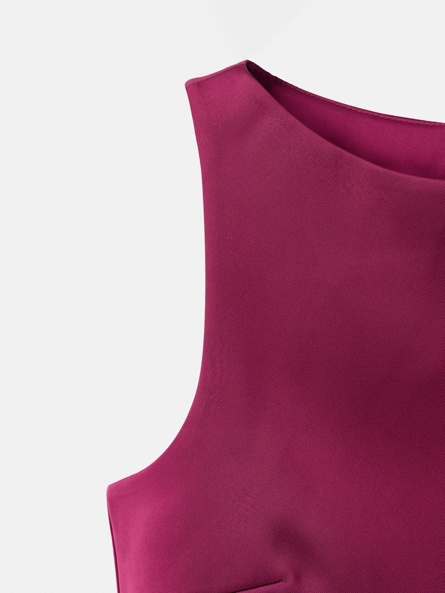 Product image 7 of 7, which shows Mango Jackieo Sleeveless Satin Top, Grapefruit, L