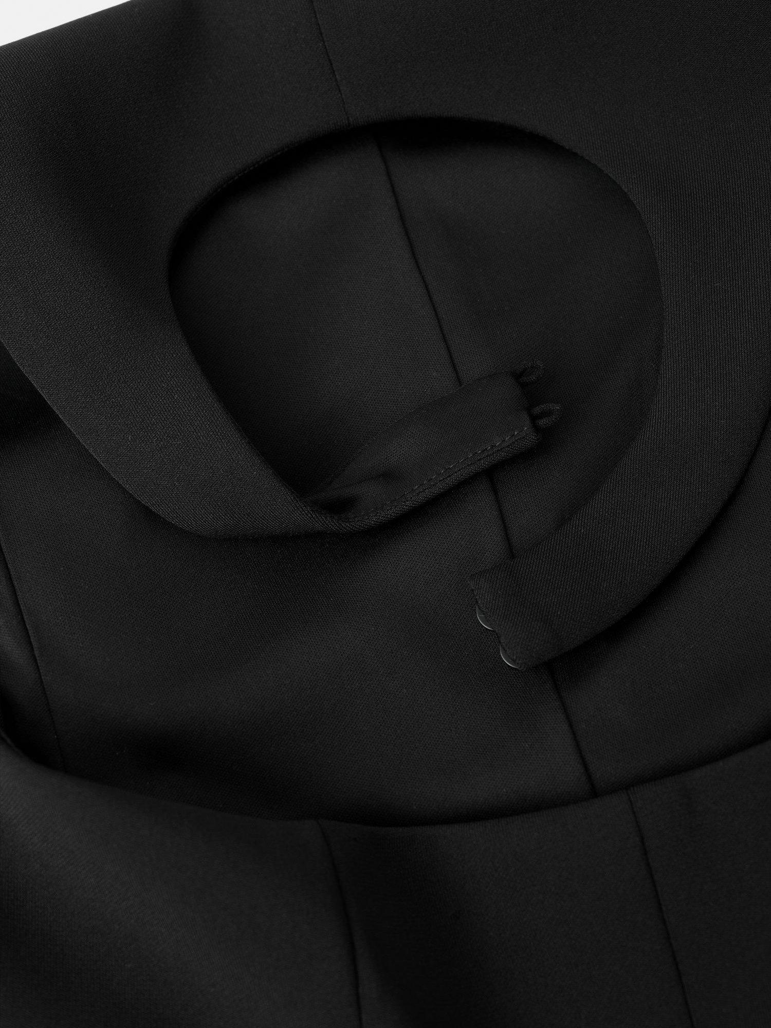 Product image 5 of 8, which shows Mango Peplum Halterneck Top, Black, L