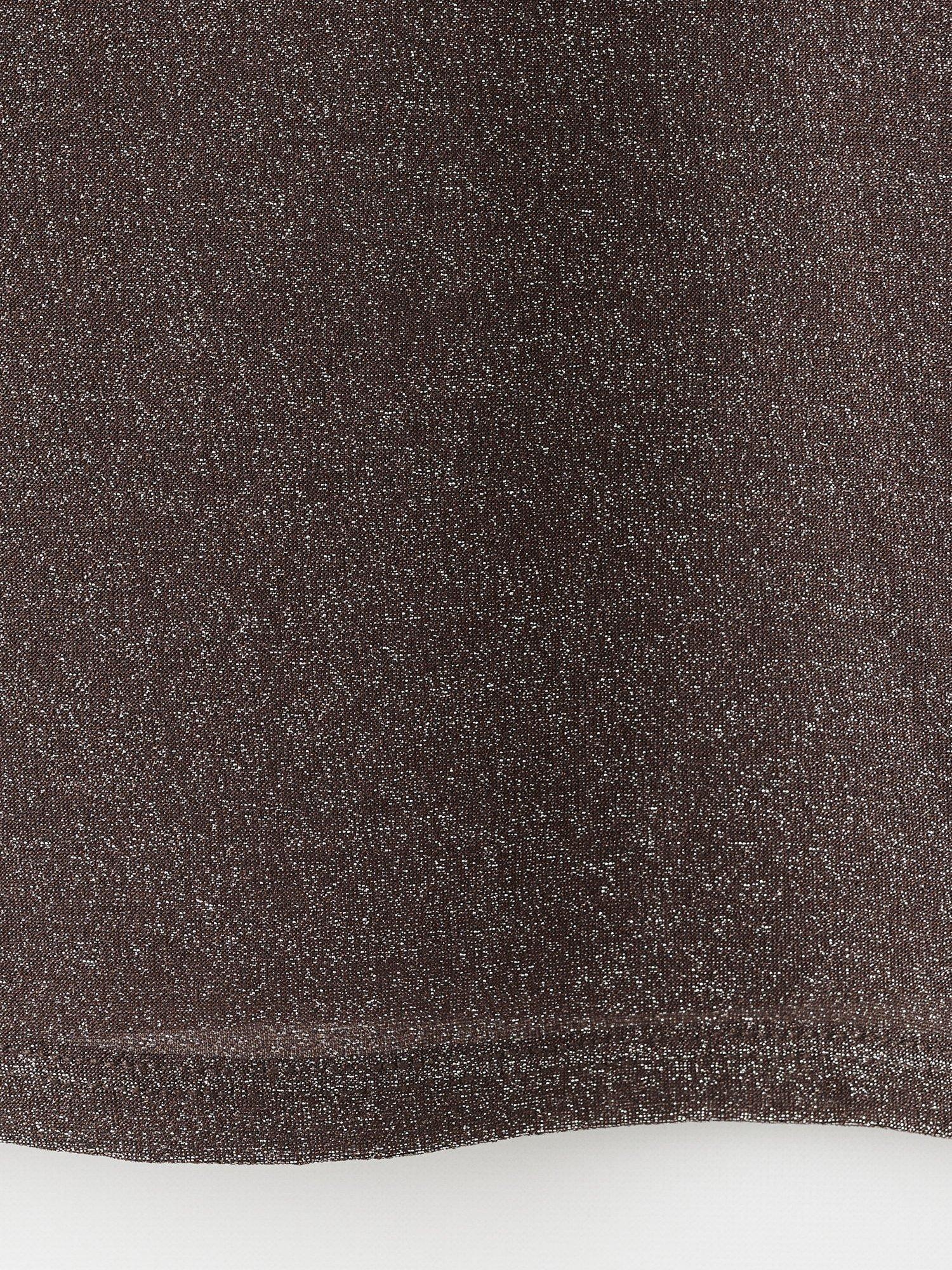 Product image 5 of 9, which shows Mango Lali Boat Neck Sparkle Top, Dark Purple, M
