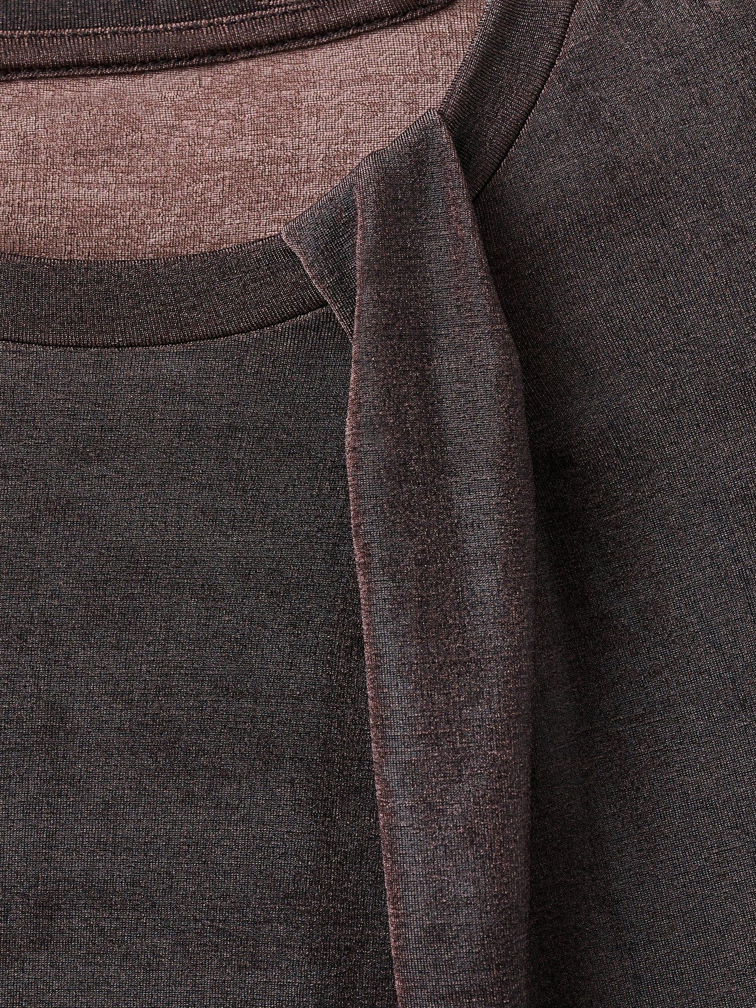 Mango Sandi Neck Detail T-Shirt, Brown