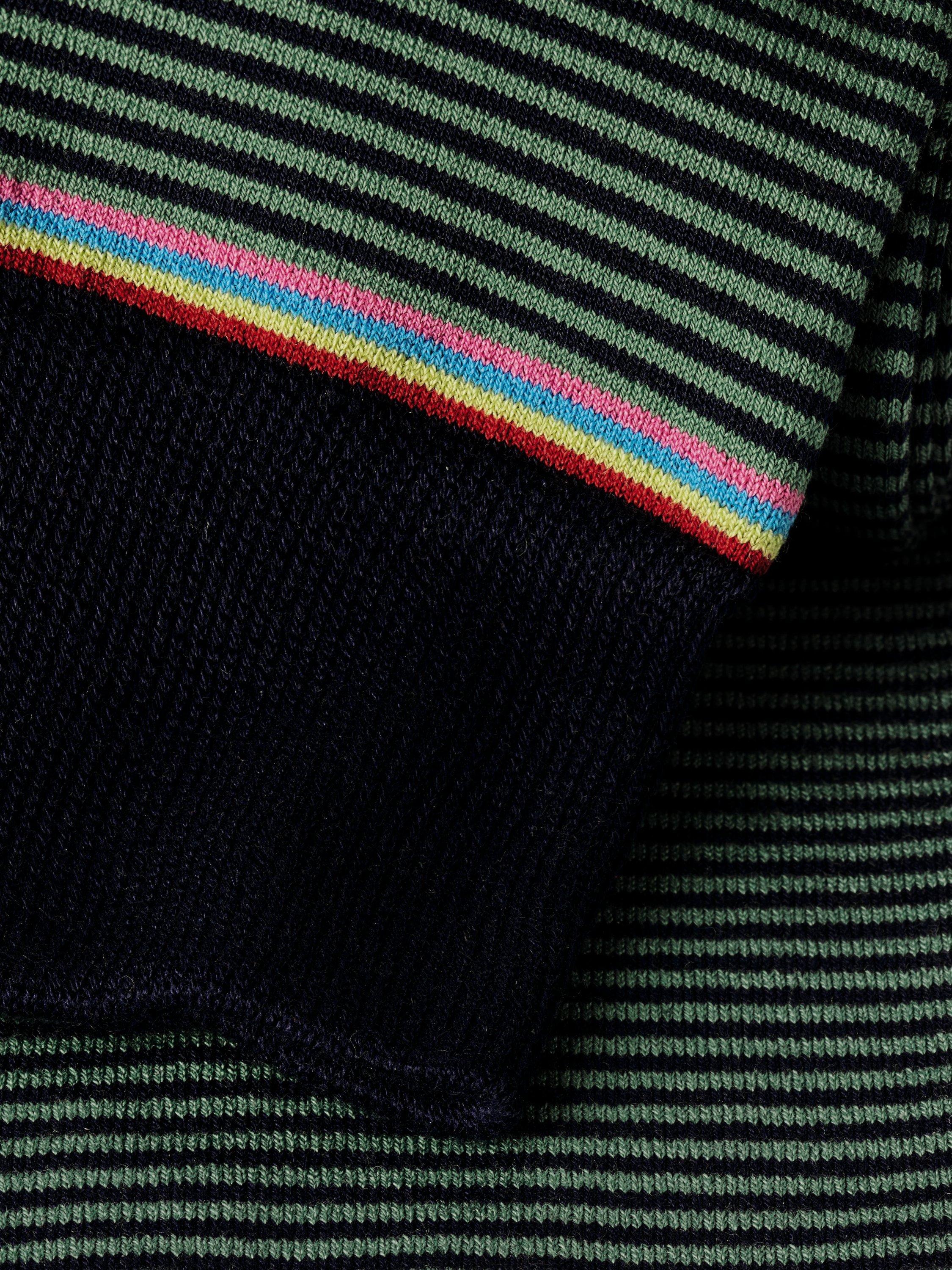 Product image 2 of 2, which shows Charles Tyrwhitt Cotton Blend Stripe Crew Socks, Navy/Green, L