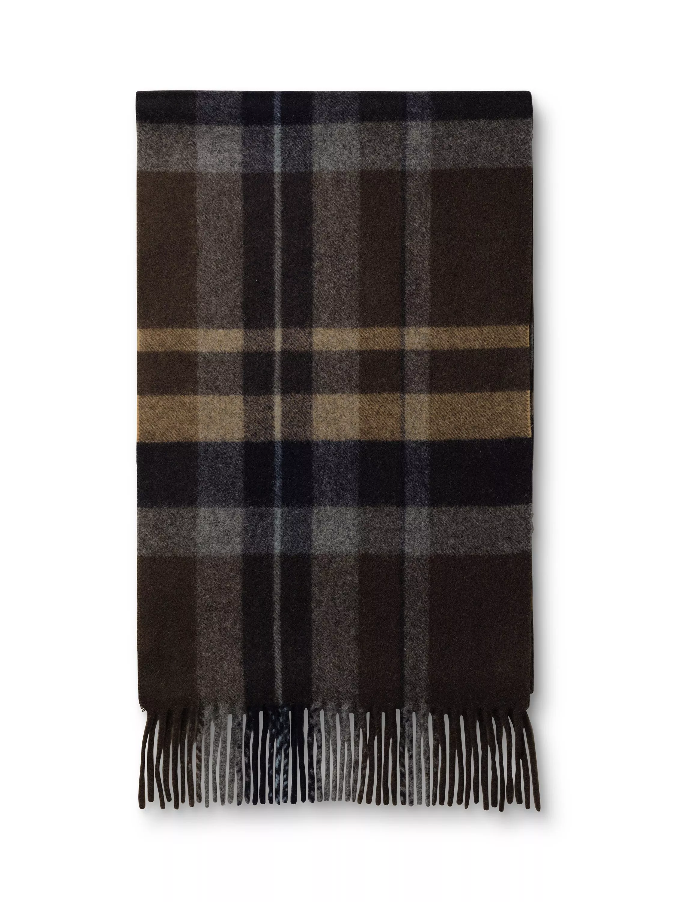 Charles Tyrwhitt Check Cashmere Scarf, Brown Chocolate