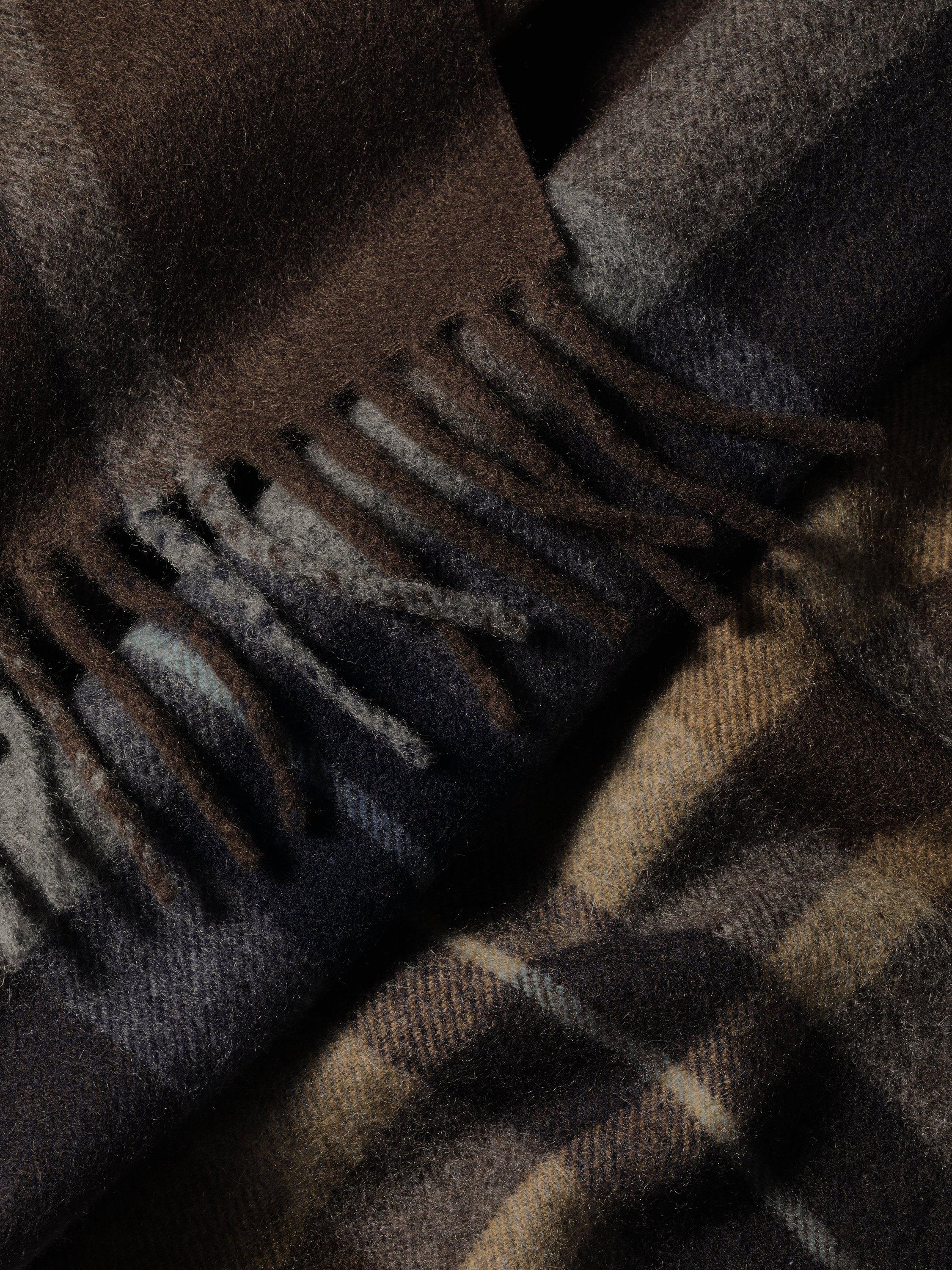 Charles Tyrwhitt Check Cashmere Scarf, Brown Chocolate