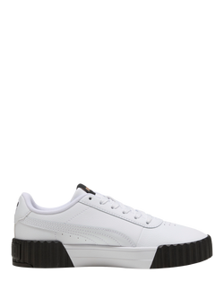 PUMA Carina 3.0 Leather Trainers, White-black