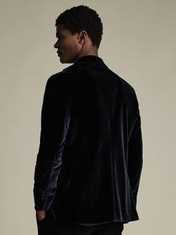 Charles Tyrwhitt Single Breasted Cotton Blazer, Navy - view 2, Navy