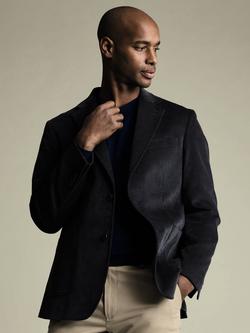 Charles Tyrwhitt Single-Breasted Corduroy Blazer, Navy - view 2, Navy