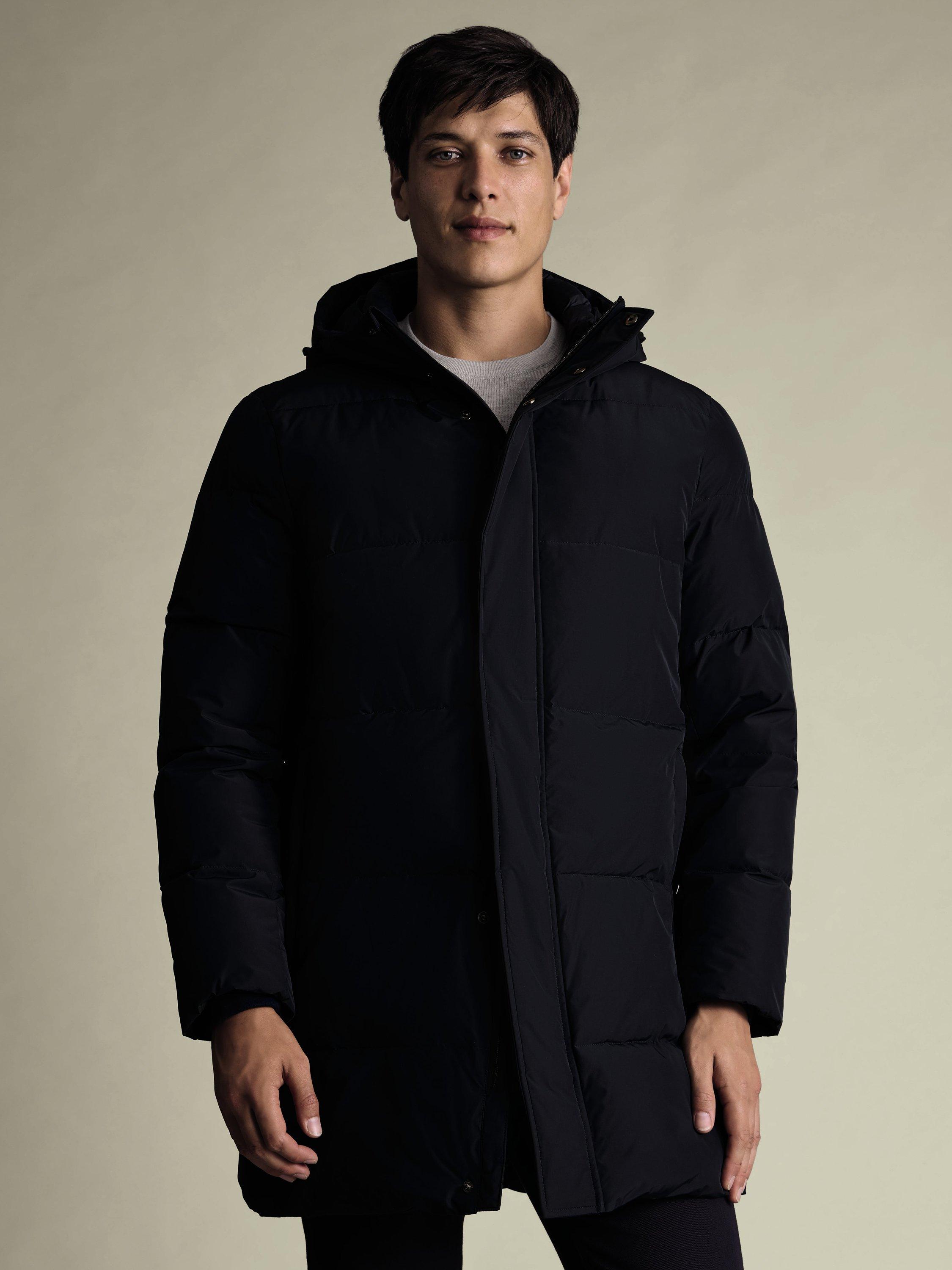 Product image 1 of 5, which shows Charles Tyrwhitt Padded Water-Repellent Jacket, Navy, L