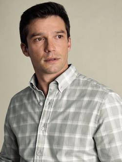 Charles Tyrwhitt Cotton Regular Fit Check Shirt, Light Grey - view 2, Light Grey