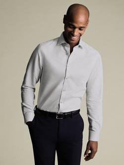 Charles Tyrwhitt Cotton Stretch Slim Fit Shirt, Silver Grey, Silver Grey