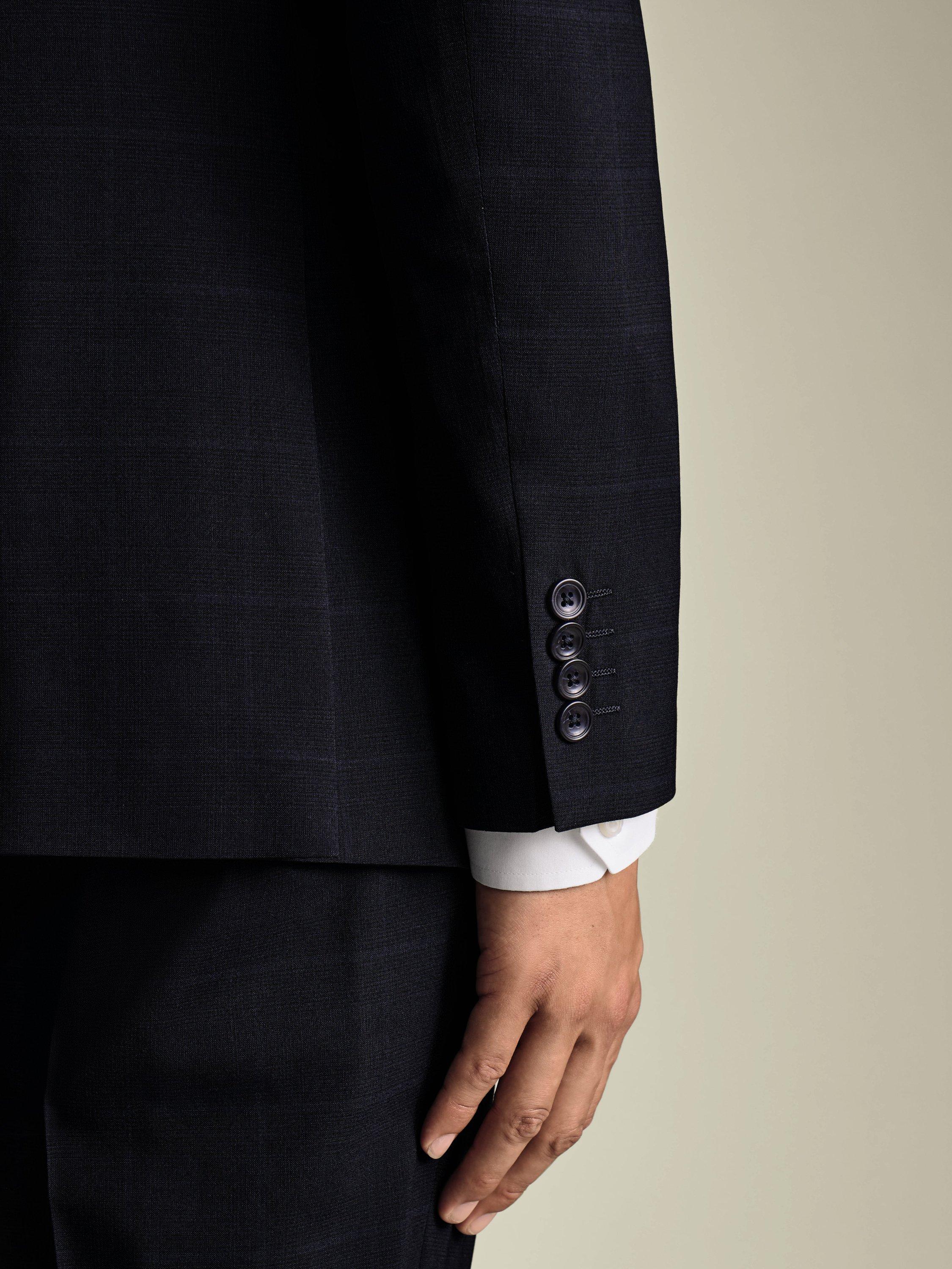 Product image 4 of 5, which shows Charles Tyrwhitt Wool Blend Suit Jacket, Navy, 36R