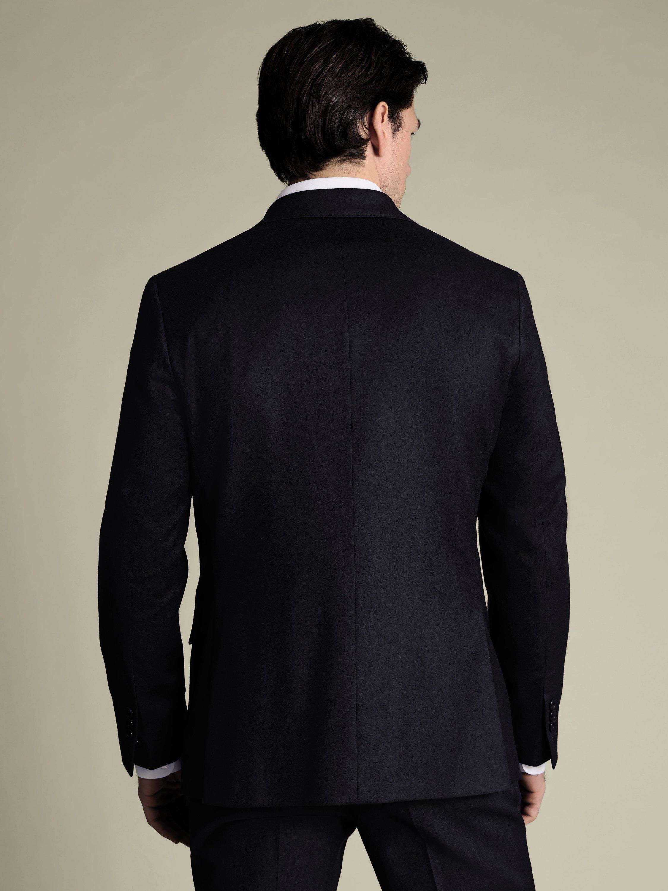 Product image 2 of 5, which shows Charles Tyrwhitt Wool Rich Single Breasted Suit Jacket, Navy, 36S