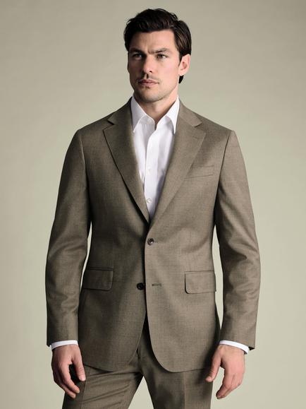Charles Tyrwhitt Wool Rich Single Breasted Suit Jacket, Taupe