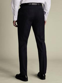Charles Tyrwhitt Wool Rich Suit Trousers, Navy - view 2, Navy