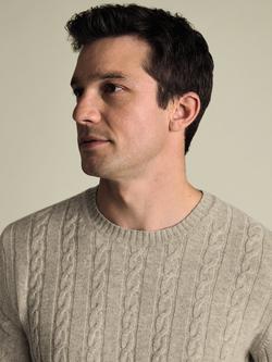 Charles Tyrwhitt Wool Crew Neck Jumper - view 2, Oatmeal