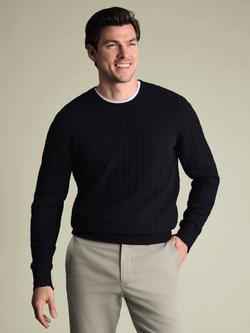 Charles Tyrwhitt Wool Crew Neck Jumper, Navy