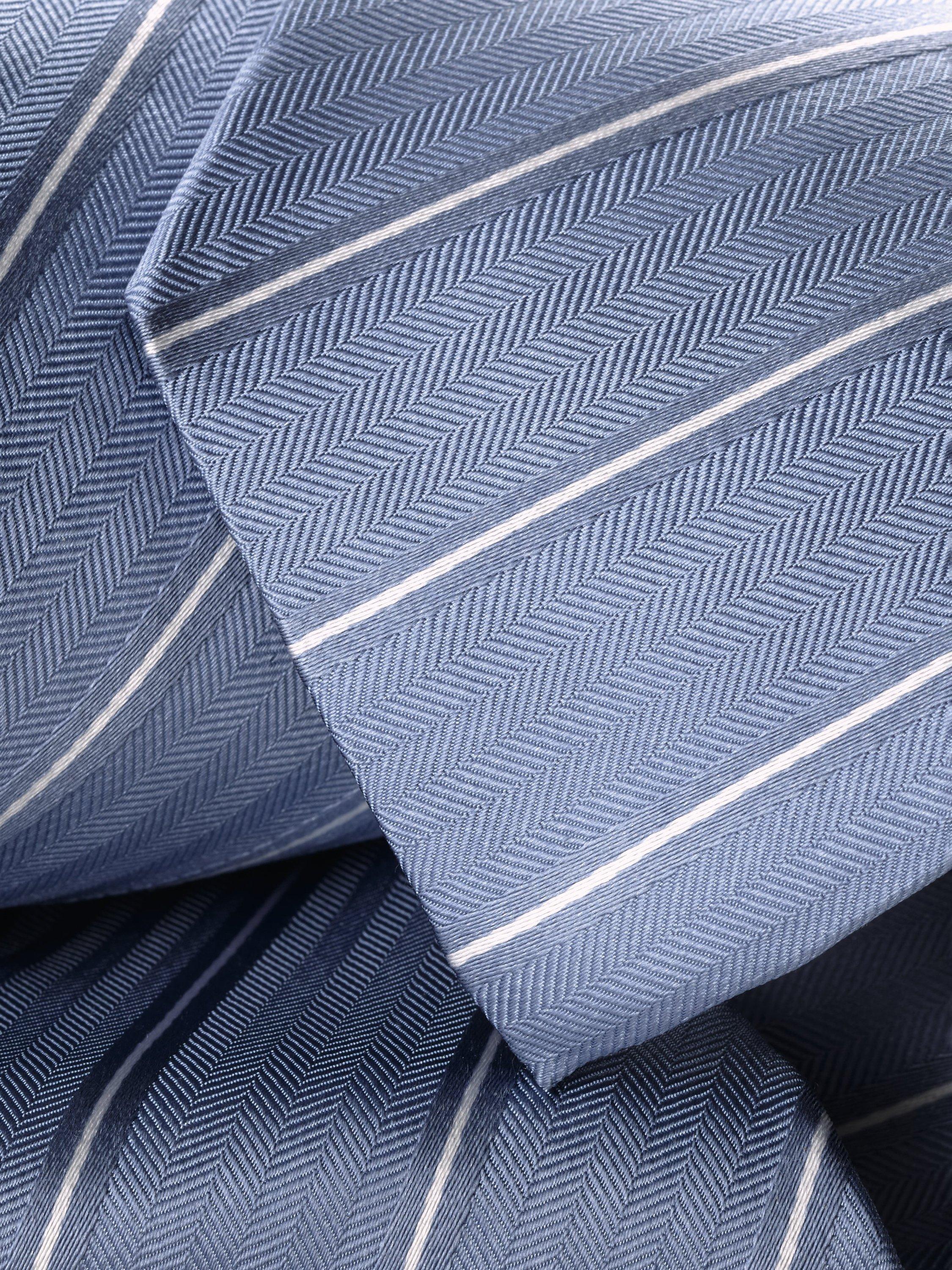 Product image 2 of 2, which shows Charles Tyrwhitt Striped Silk Tie, Sky Blue