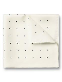 Charles Tyrwhitt Silk Spot Pocket Square, Ivory, Ivory