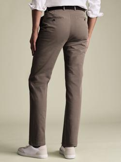 Charles Tyrwhitt Slim Fit Washed Chinos, Mocha - view 2, Mocha