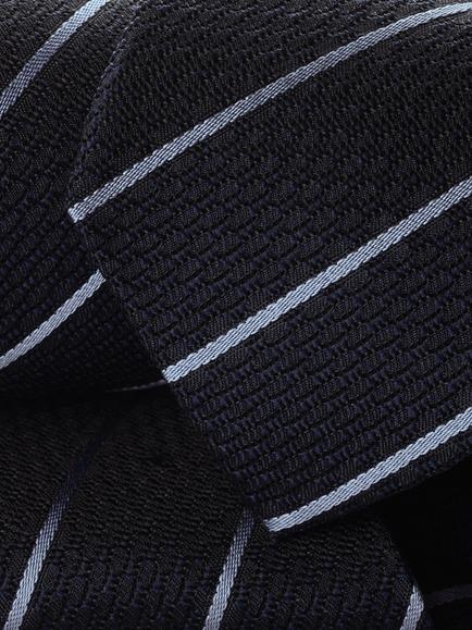 Charles Tyrwhitt Striped Silk Tie, Navy/Green - view 2, Navy/Green
