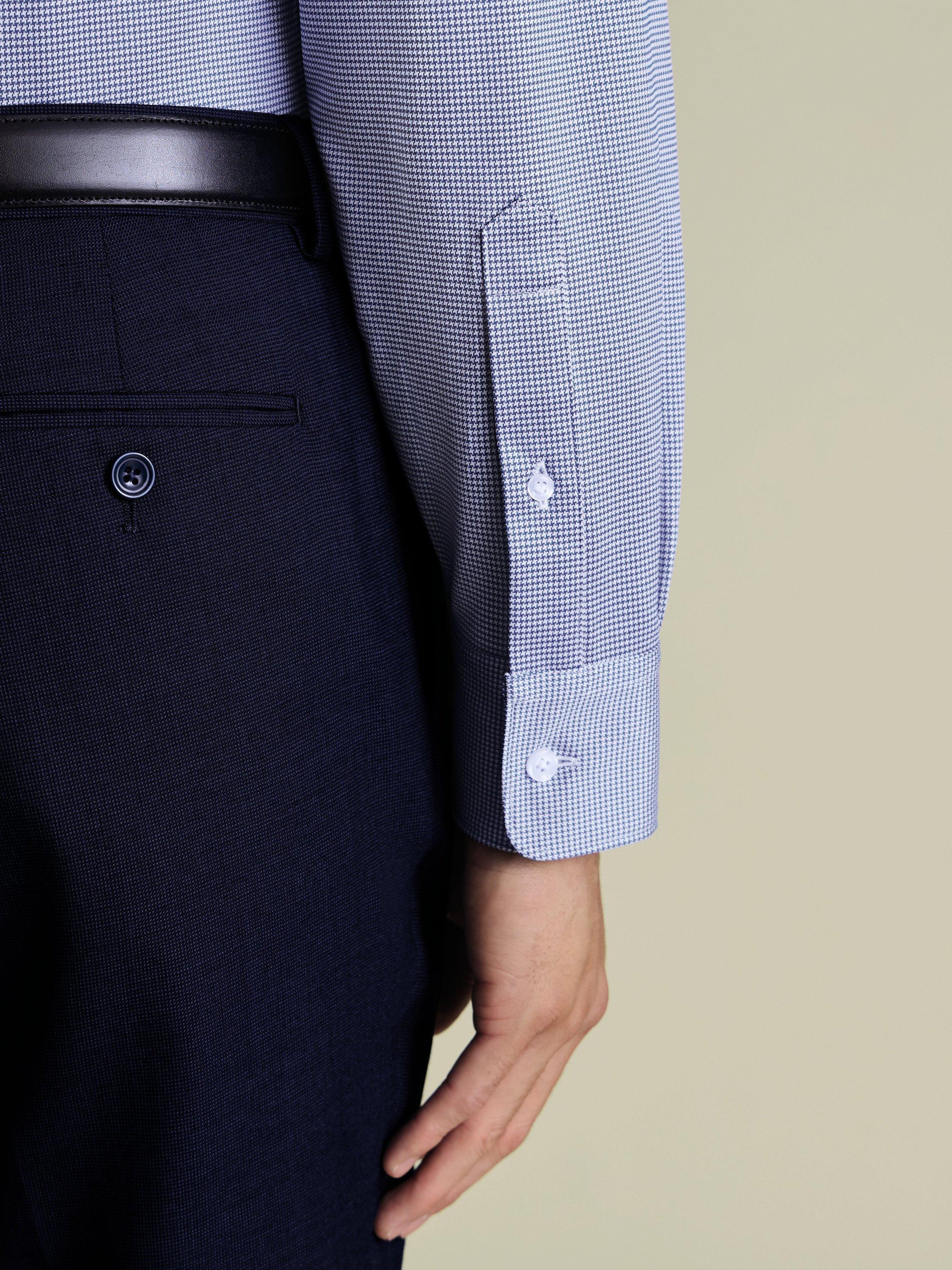 Product image 4 of 6, which shows Charles Tyrwhitt Regular Fit Performance Jersey Shirt, Royal Blue, XS