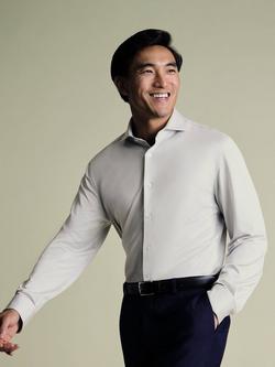 Charles Tyrwhitt Regular Fit Performance Jersey Shirt, Silver Grey