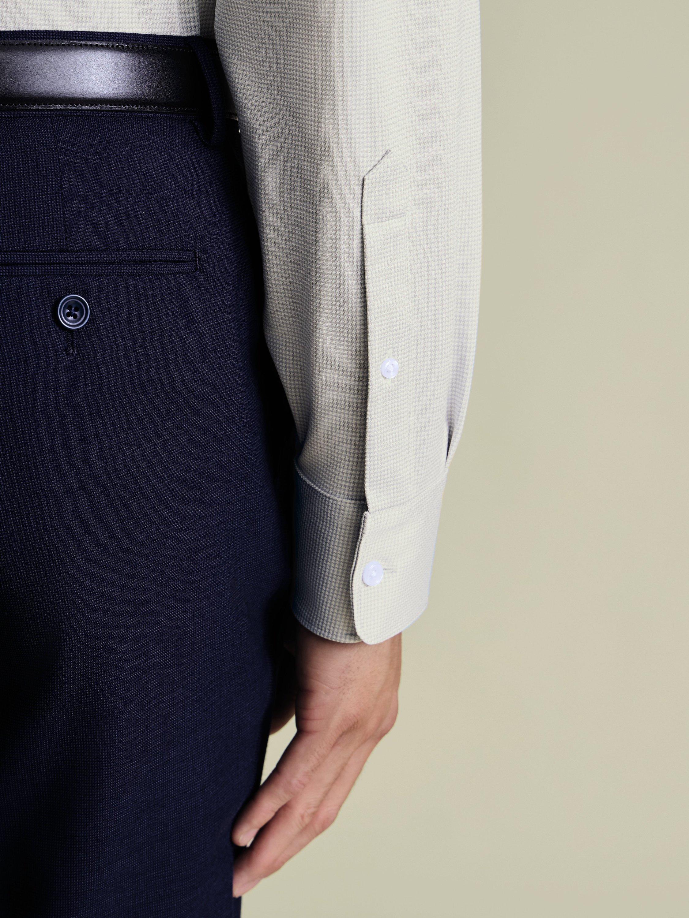 Product image 4 of 6, which shows Charles Tyrwhitt Regular Fit Performance Jersey Shirt, Silver Grey, XS