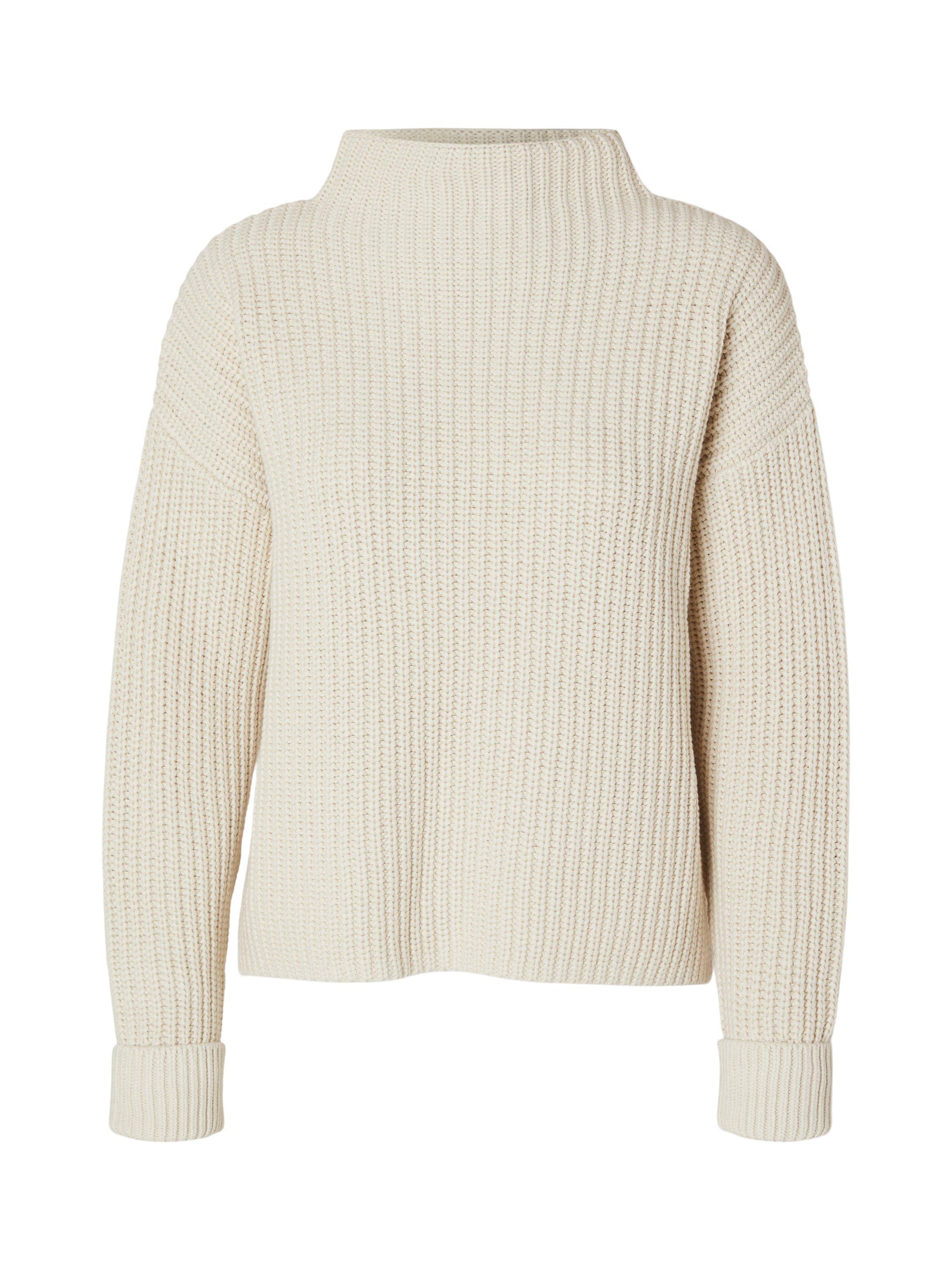 Product image 6 of 6, which shows Selected Selma High Crew Neck Jumper, Cream, XS