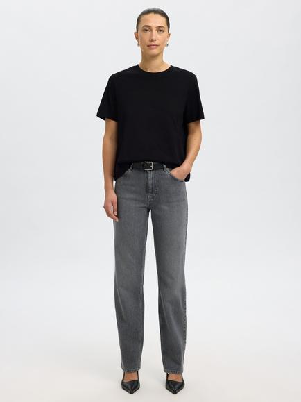 Selected Fessent Box T-Shirt, Black, Black