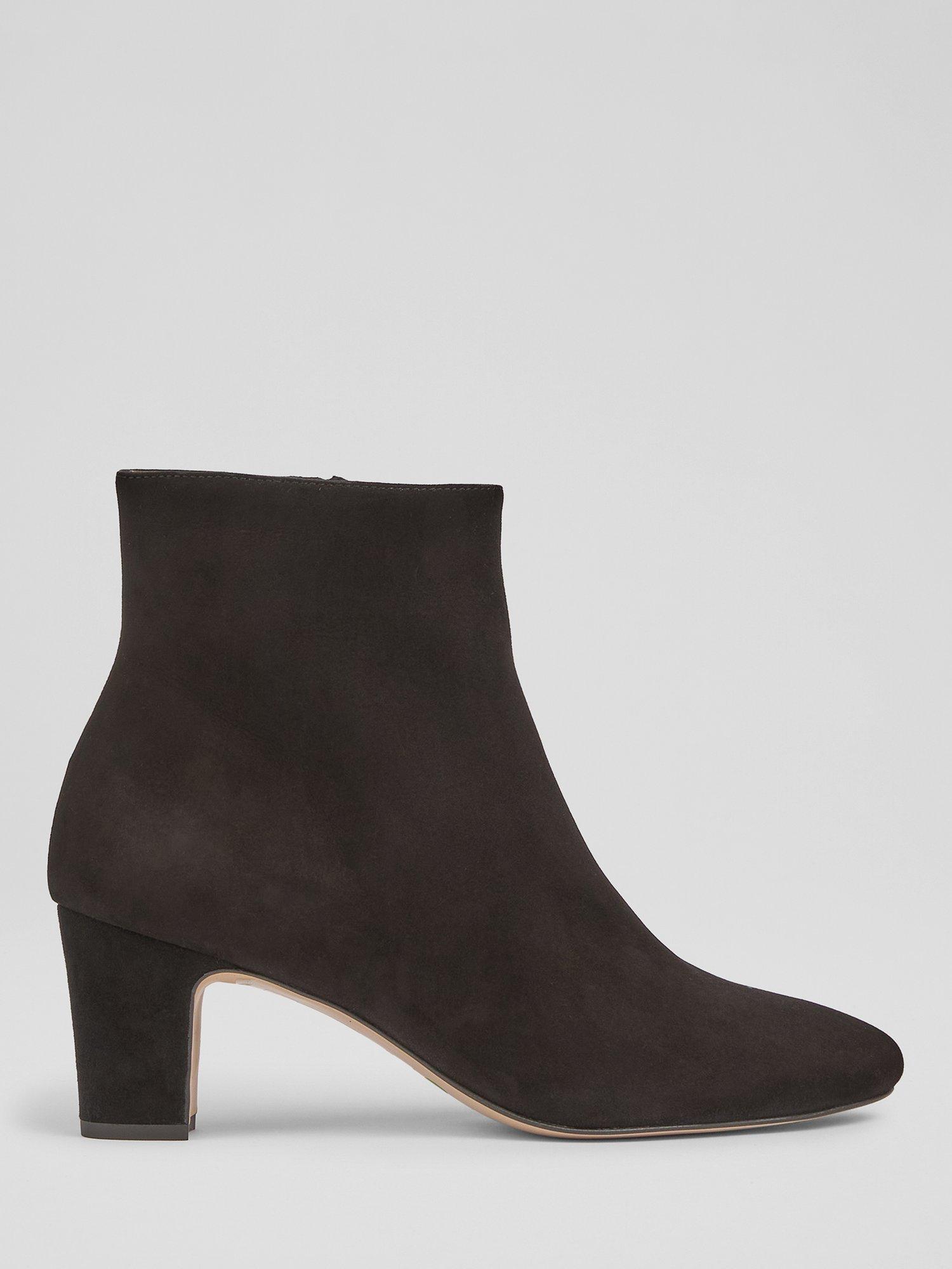 Product image 1 of 3, which shows L.K.Bennett Conway Suede Ankle Boots, Black, 2