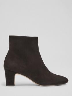 L.K.Bennett Conway Suede Ankle Boots, Black, Black
