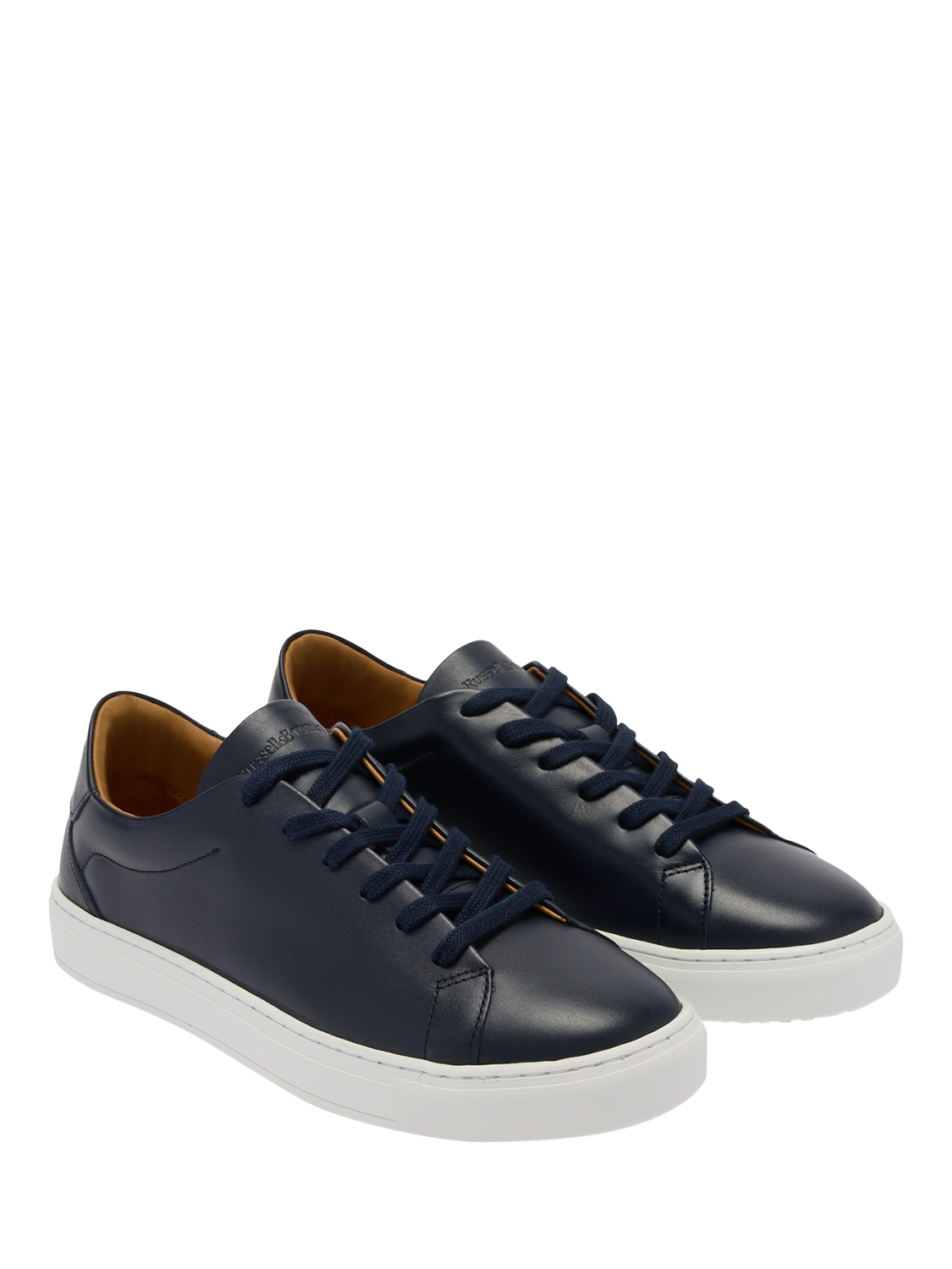 Product image 2 of 4, which shows Russell & Bromley Redburn Lace Up Leather Trainers, Blue, 7
