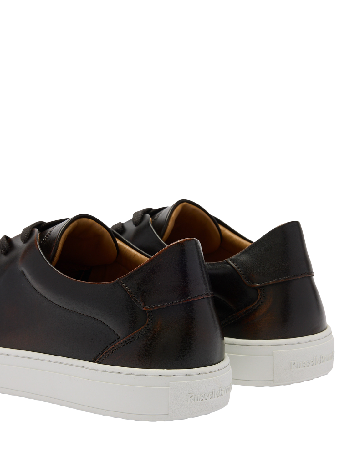 Product image 4 of 4, which shows Russell & Bromley Redburn Lace Up Leather Trainers, Brown, 7