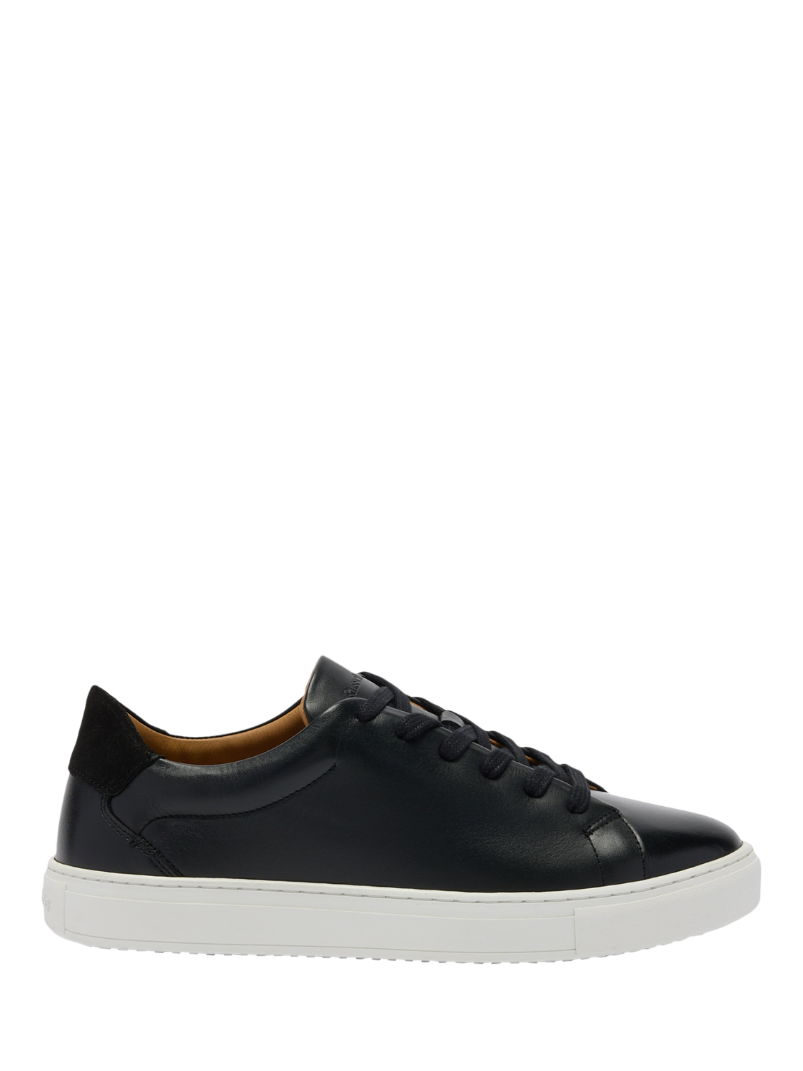 Product image 1 of 4, which shows Russell & Bromley Redburn Lace Up Leather Trainers, Black, 7