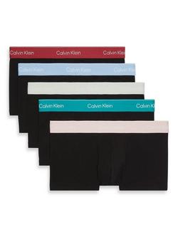 Calvin Klein Icon Stretch Cotton Low Rise Trunks, Pack of 5, Black/Multi, Black/Multi
