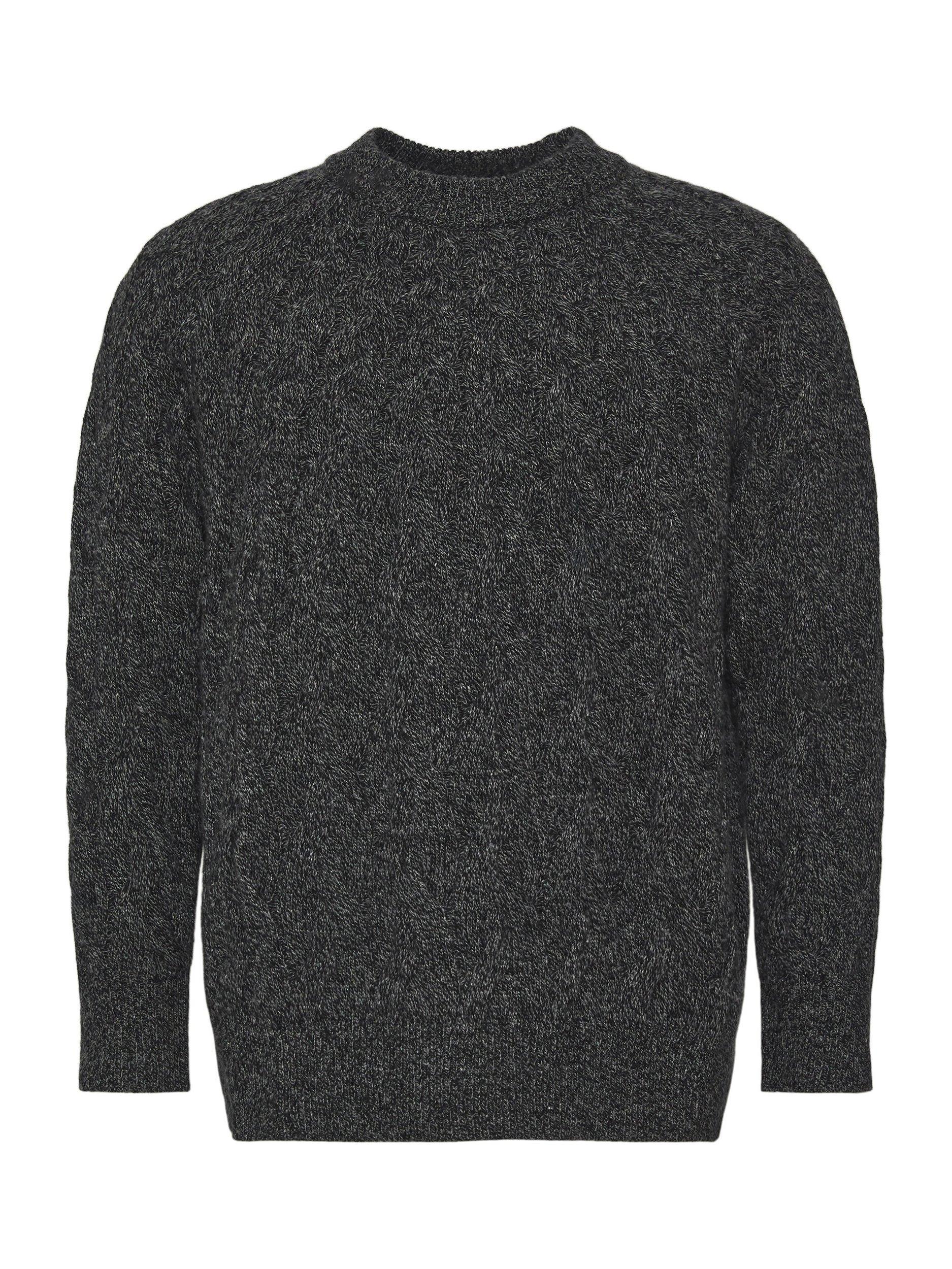 Product image 7 of 7, which shows Calvin Klein Cable Knit Lambswool Blend Jumper, Medium Grey Marl, XS