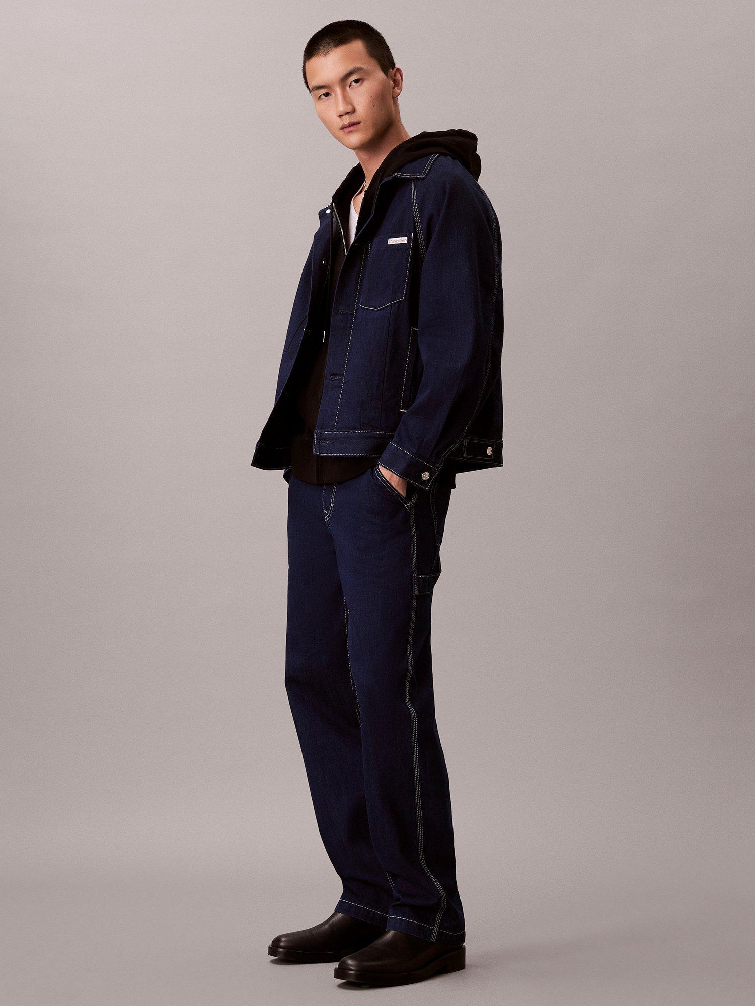 Product image 3 of 6, which shows Calvin Klein Darted Workwear Denim Jacket, Shuriken Rinse, S