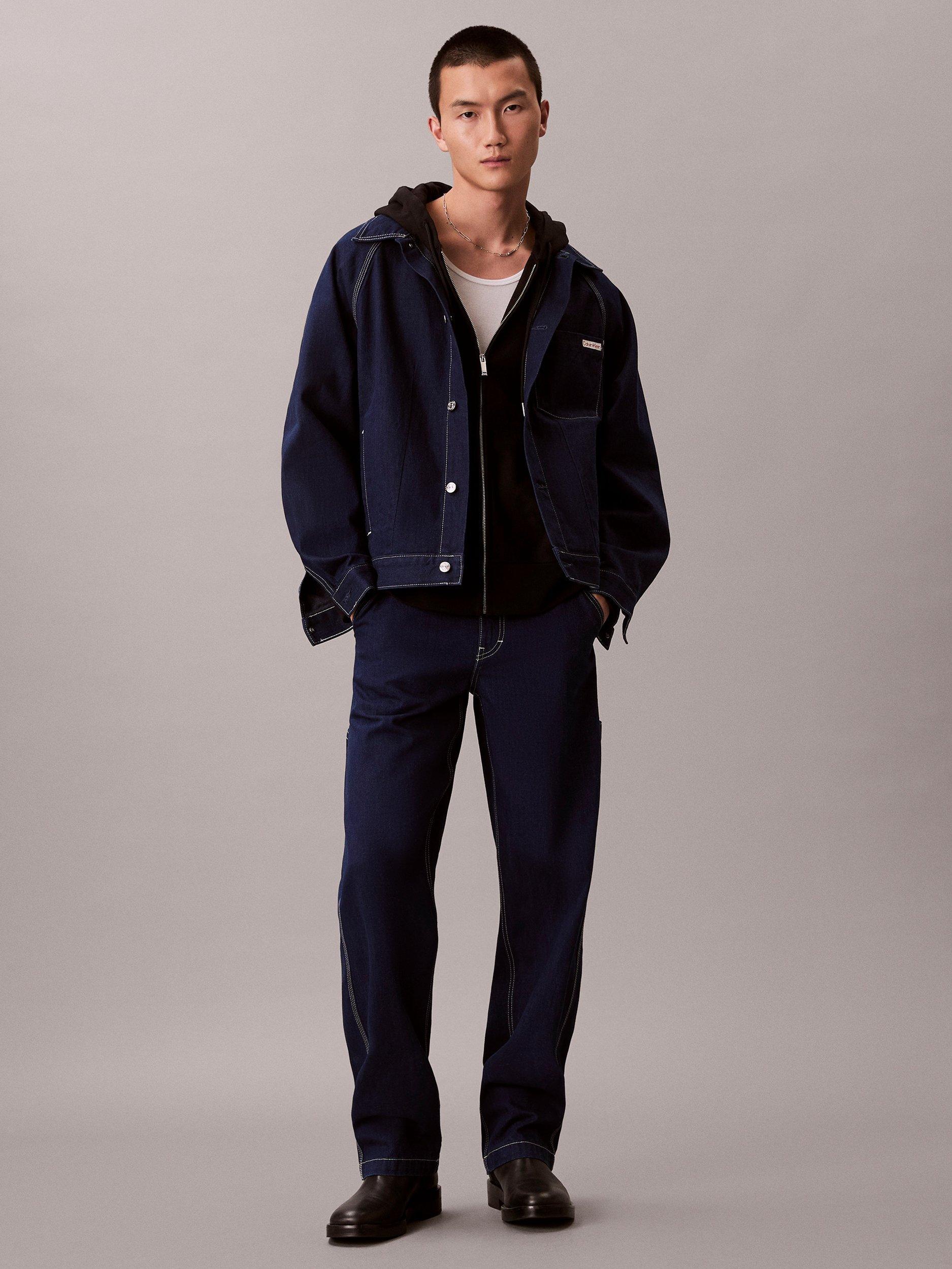 Product image 6 of 6, which shows Calvin Klein Darted Workwear Denim Jacket, Shuriken Rinse, S