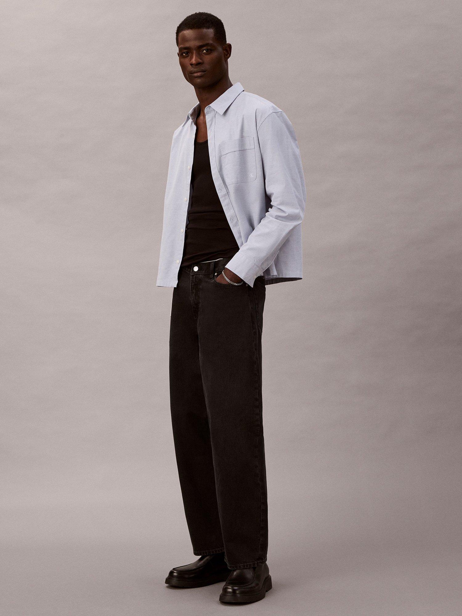 Product image 6 of 6, which shows Calvin Klein Barrel Fit Jeans, Covenant, 29R