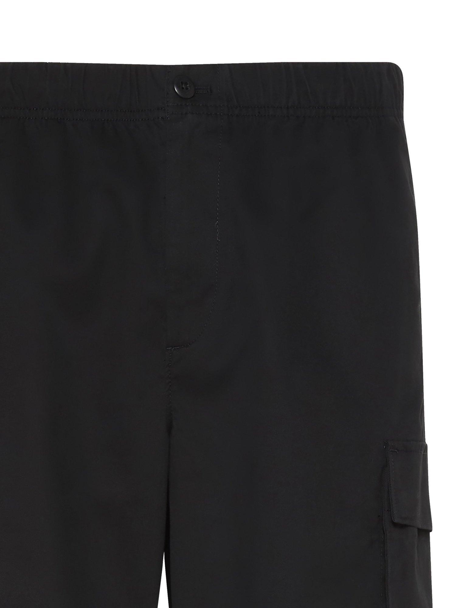 Product image 9 of 10, which shows Calvin Klein Cotton Blend Cargo Trousers, Black, XS