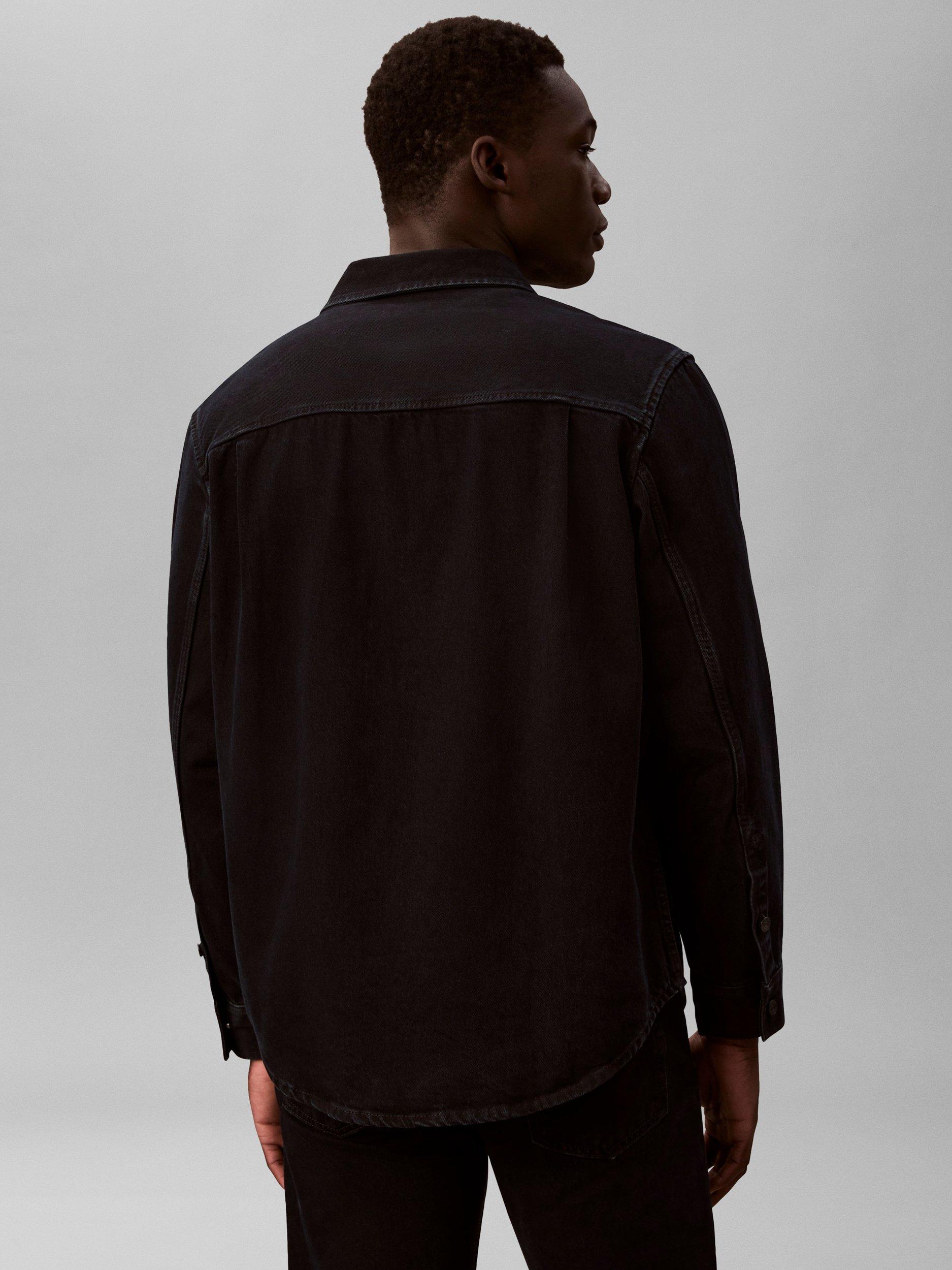 Product image 2 of 6, which shows Calvin Klein Cotton Regular Fit Shirt, Blue Black Stone, S