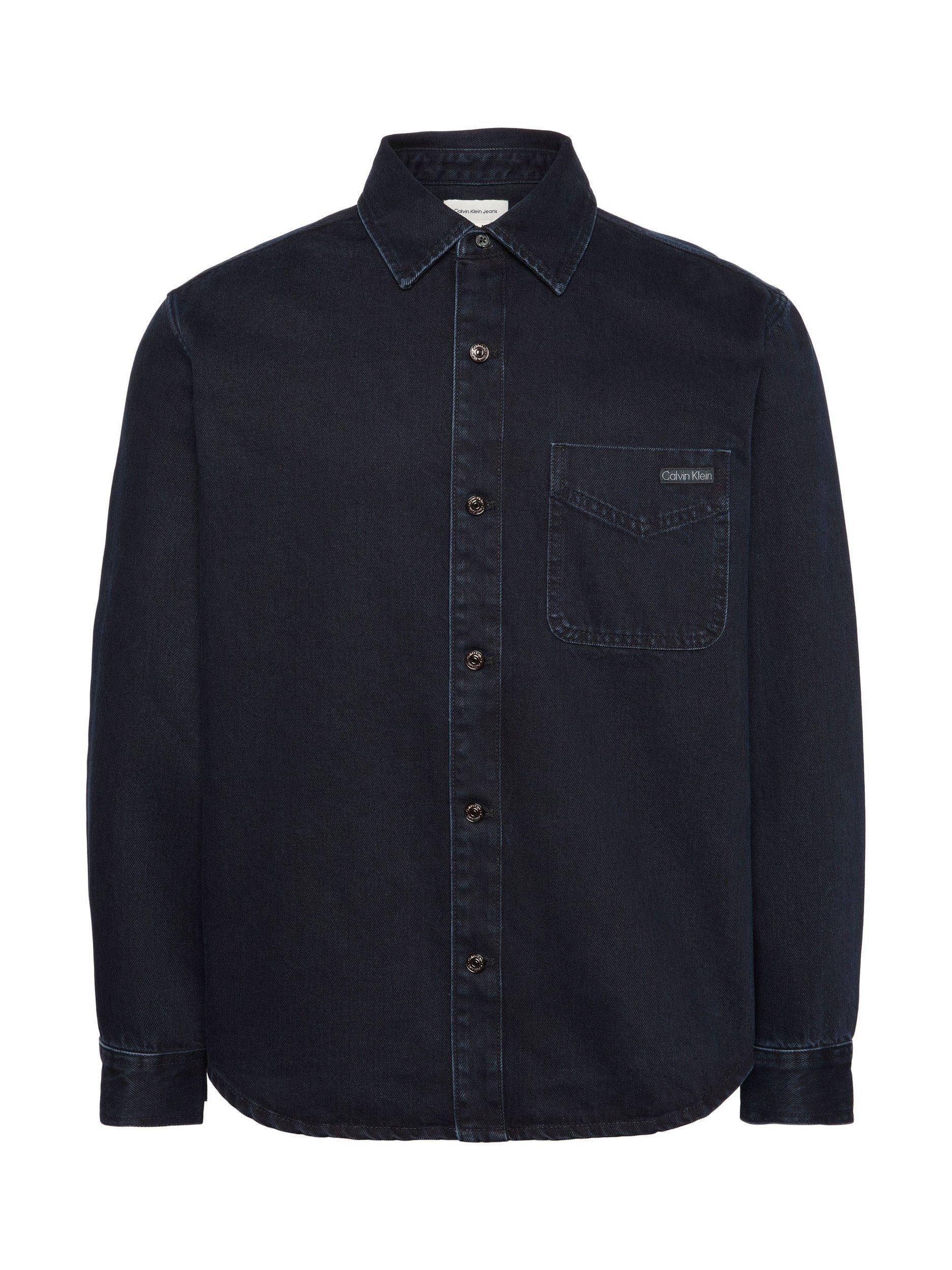Product image 6 of 6, which shows Calvin Klein Cotton Regular Fit Shirt, Blue Black Stone, S