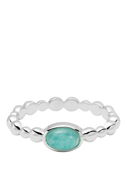 Daisy London Textured Stone Ring, Amazonite/ Silv, Amazonite/ Silv
