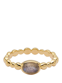 Daisy London Textured Stone Ring, Labradorite/ Gold, Labradorite/ Gold