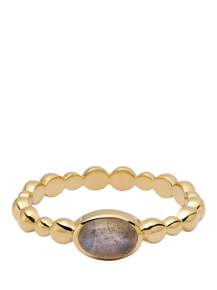 Daisy London Textured Stone Ring, Labradorite/ Gold, Labradorite/ Gold